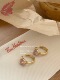 JolieJuly韩国代购 灵气女孩基础款 日常爱心钻石少女心耳环耳钉