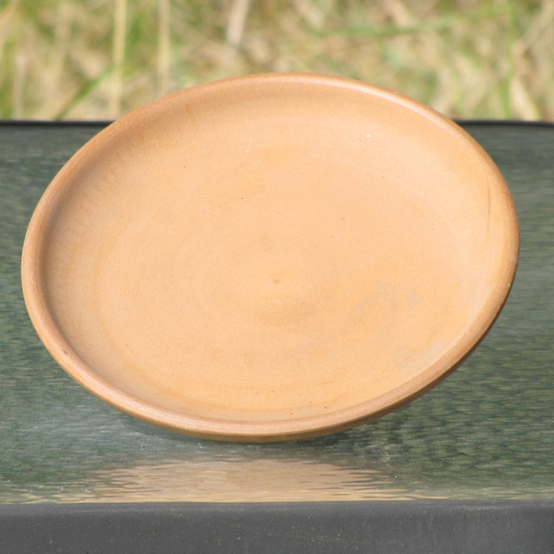 素烧土陶盘子手工制作耐高温桌摆点心水果干果家用商用农家乐圆盘