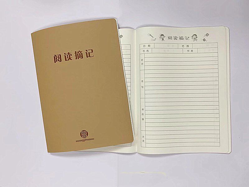 读书笔记本小学生好词好句摘抄本阅读记录本摘录摘记卡用语文笔记