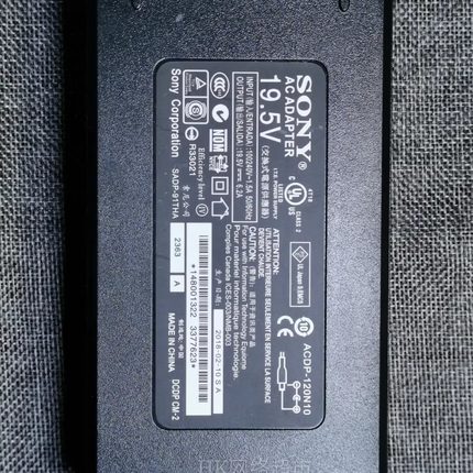 SONY索尼19.5V6.2A液晶电视电源适配器ACDP-120N02通用于50寸44寸