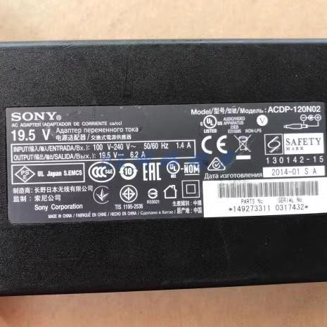 索尼19.5V6.2A电视电源适配器