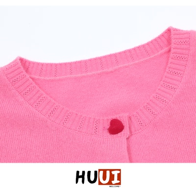 纯羊毛针织开衫外套羊毛纽扣