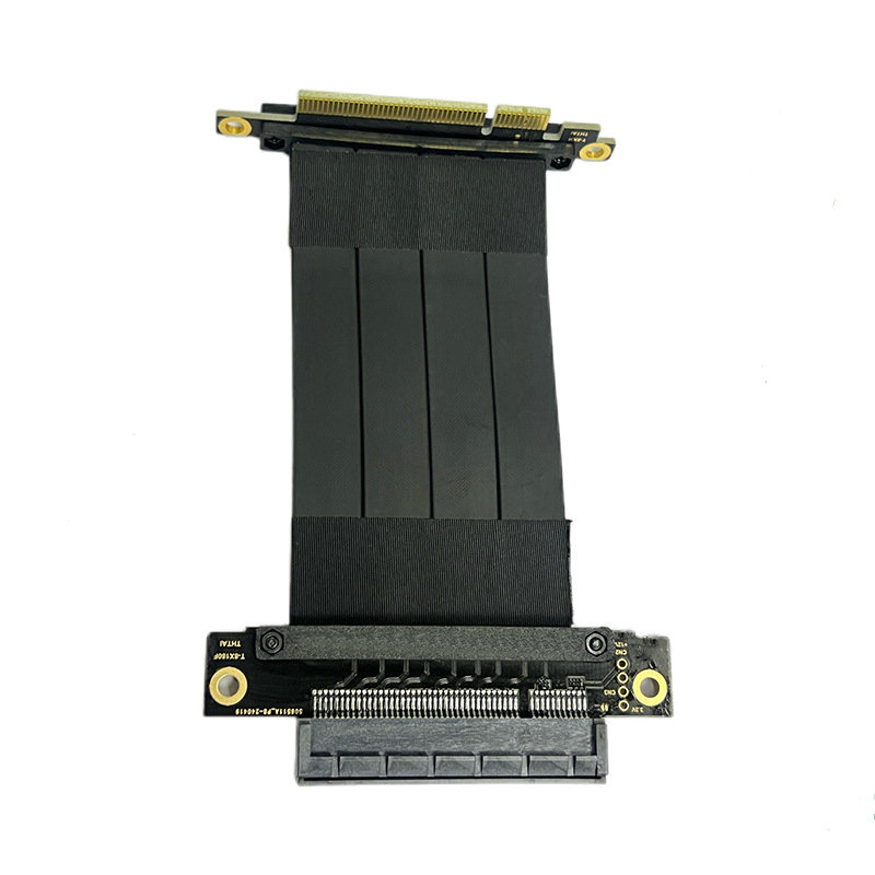PCI-E 台式机8X延长线支持网卡阵列卡pcie3.0 8X转接线98PIN 90度