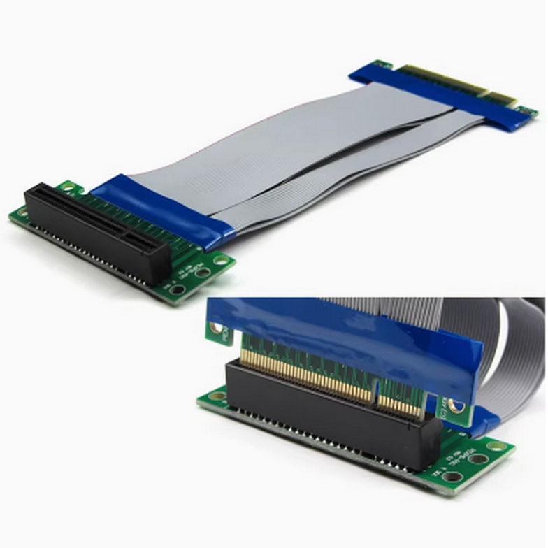PCI-E8X延长线 显卡延长线 PCI-E X8转接线90度转角 pcie延长线