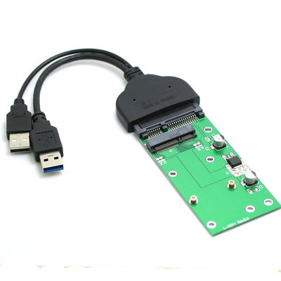1.8寸SSD mSATA转SATA转接卡+SATA转USB3.0线 MSATA转USB3.0线