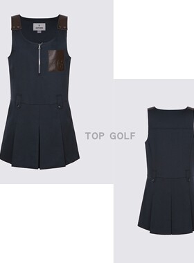 韩国代购G/FORE高尔夫服饰25秋女轻便羊毛混纺保暖百搭无袖连衣裙