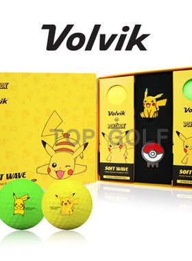 韩国代购Volvik GOLF高尔夫球礼盒 礼物 口袋妖怪皮卡丘Mark套装