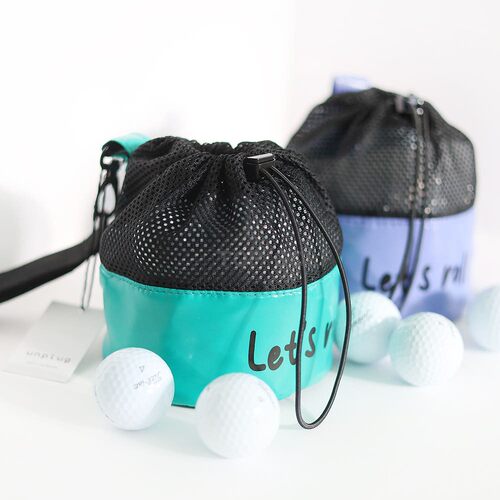 韩国代购unplug GOLF高尔夫球包 抽绳收口网兜收纳包悬挂球袋