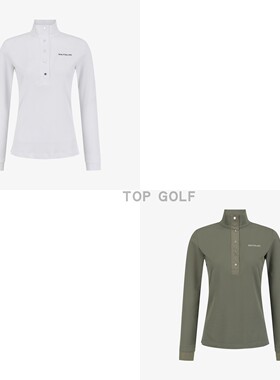 SOUTHCAPE GOLF高尔夫SC韩国代购 25秋女立领系扣弹力长袖针织衫