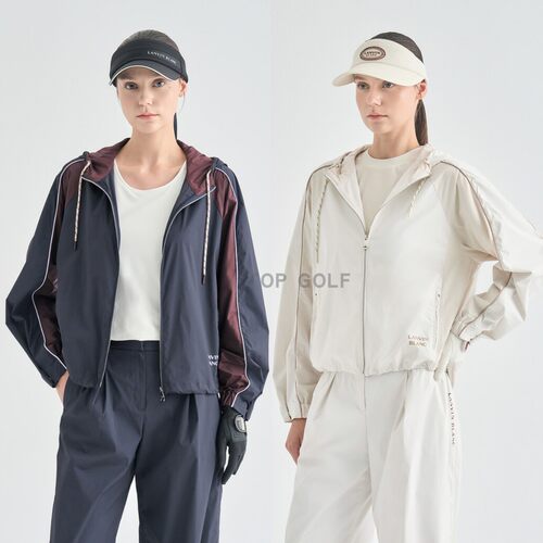 韩国代购  LANVINBLANC 高尔夫上衣 26秋女连帽配色抽绳长袖外套