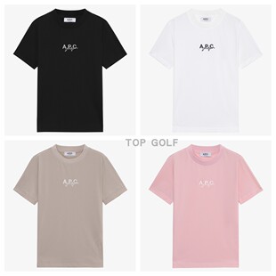 韩国代购APC GOLF高尔夫上衣 26夏女圆领套头纯色速干凉感短袖T恤