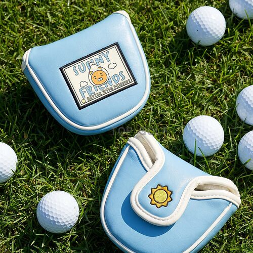 韩国代购KA*KAO GOLF 高尔夫球杆套 26年刺绣绒内里莱恩D字推杆套