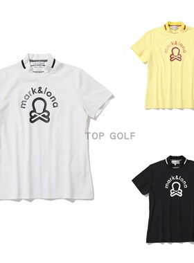 韩国代购MARK LONA高尔夫服装25秋女圆领骷髅图案弹力透气短袖T恤