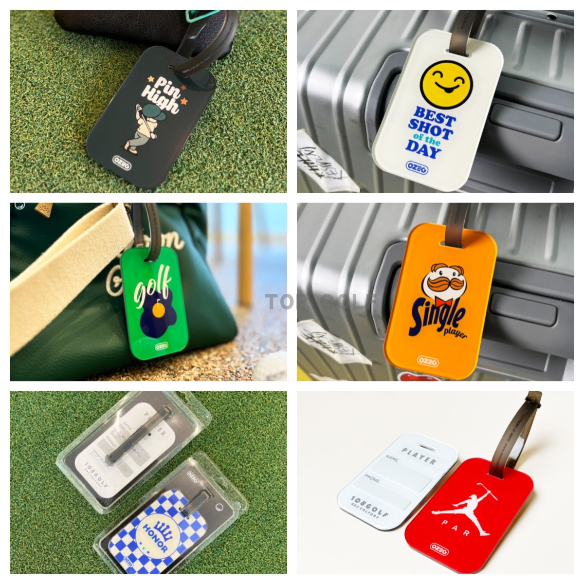 韩国代购108 golf高尔夫配饰 男女ins潮品字母卡通姓名牌球包挂件