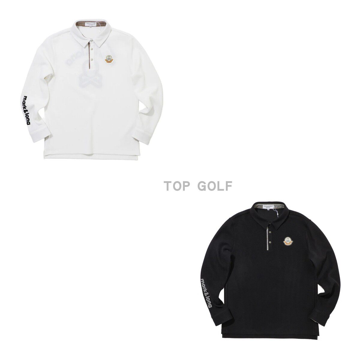 韩国代购MARK LONA高尔夫球服 25冬男半开领系扣拉绒运动长袖T恤