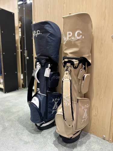 韩国代购APC GOLF高尔夫球童包24春男女牛仔轻质支架立式下场球包