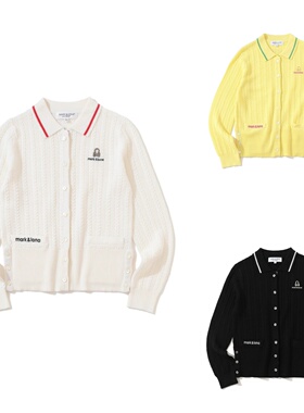 韩国代购MARK LONA高尔夫服装 25秋女翻领系扣三合一弹力针织套装