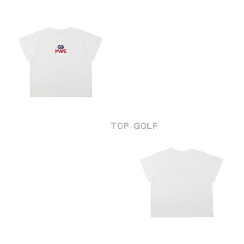 韩国代购PIVVEE GOLF高尔夫服装 26夏女圆领宽松运动透气短袖T恤