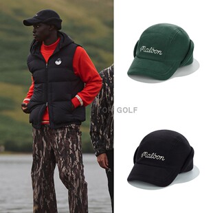 韩国代购MALBON GOLF高尔夫帽子 25冬男女字标可折叠护耳棒球帽