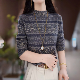 T恤百搭宽松显瘦打底衫 澳绒长袖 保暖半高领上衣 女装 2025秋冬新款