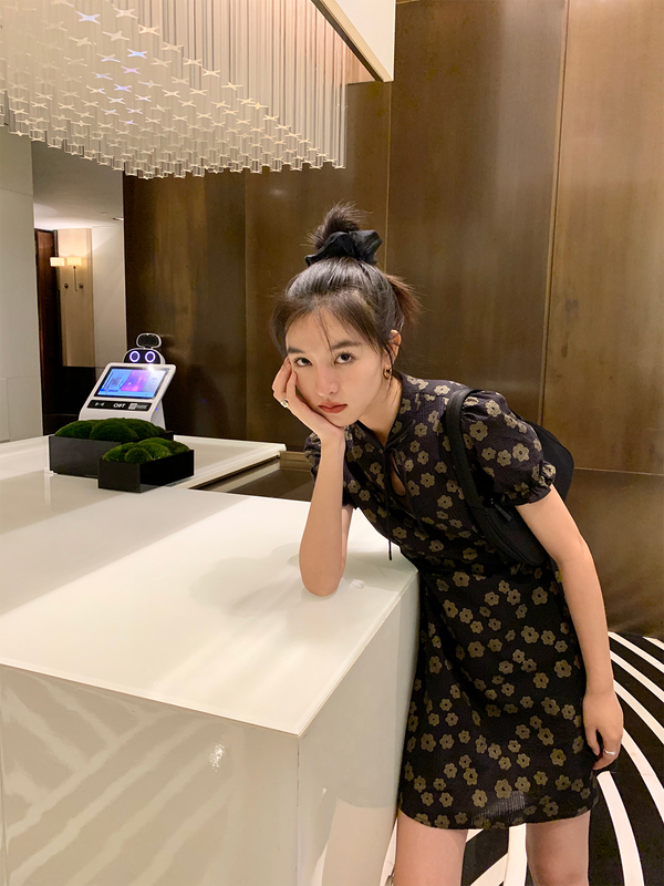 2021 summer new national style improved cheongsam show figure dress