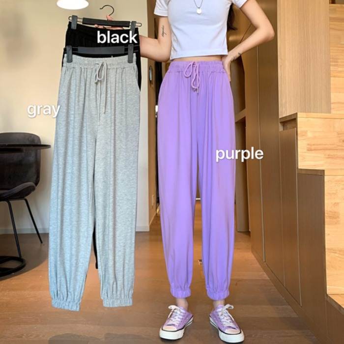 Cotton Korean version slim casual pants sport Harem Pants lady's friend dress leg Bloomers