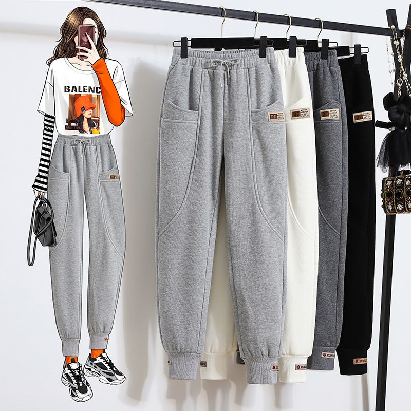 Minnie cotton pants women's 2021 spring and summer new toe binding Korean loose and thin casual Harlan pants women's fashion