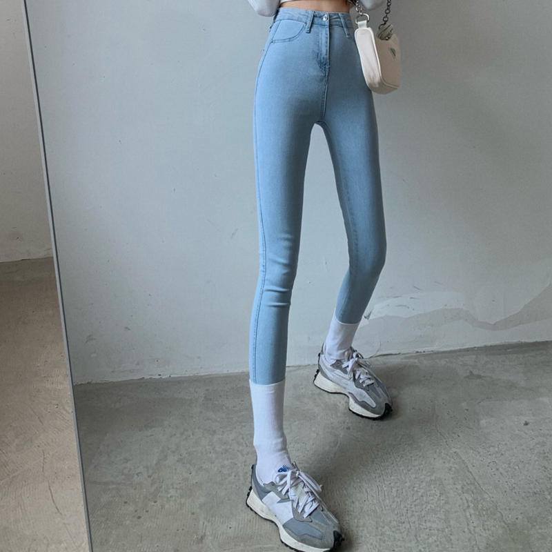 Slim leggings, retro and versatile skinny jeans, women's elastic pants