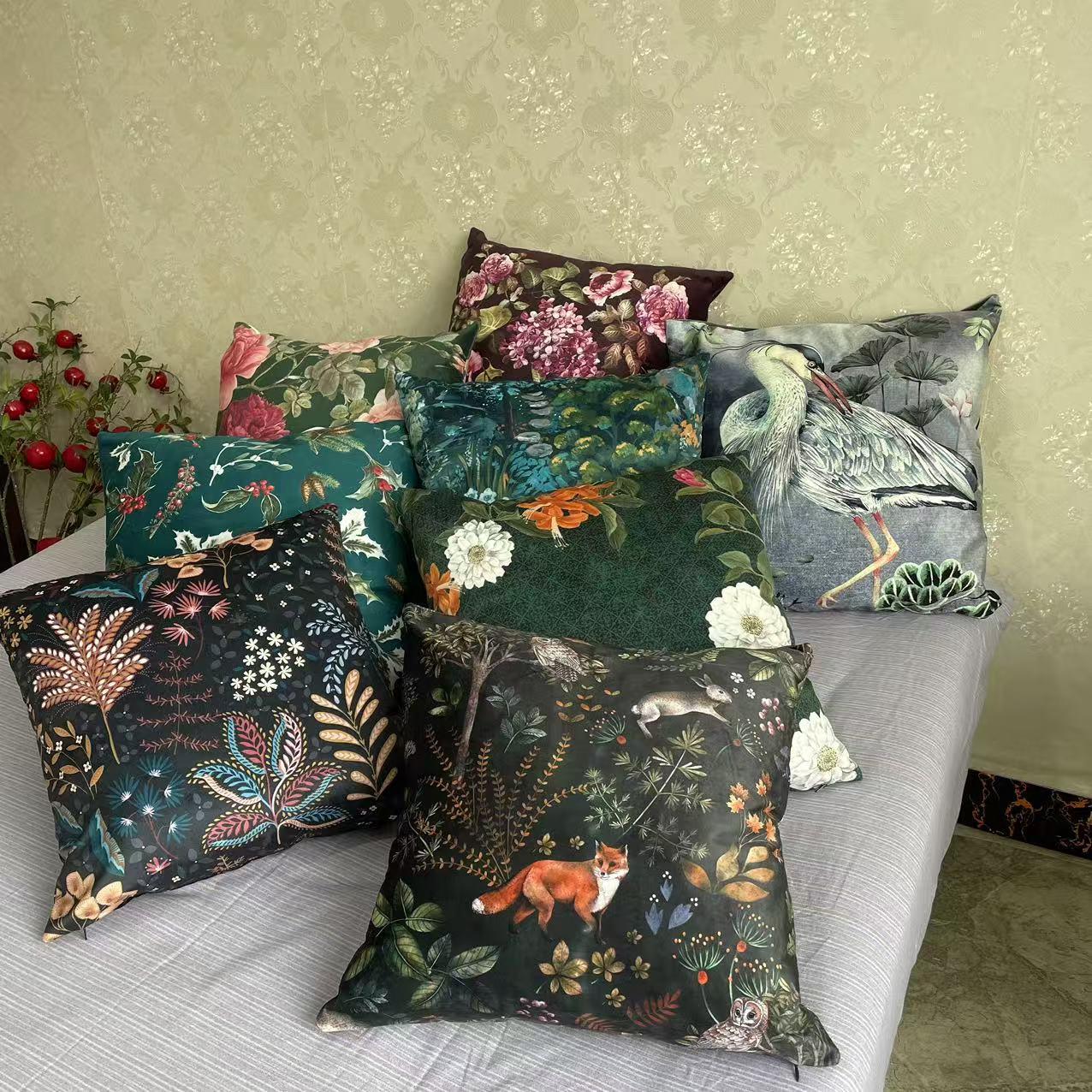 外贸出口卧室客厅抱枕套长绒棉