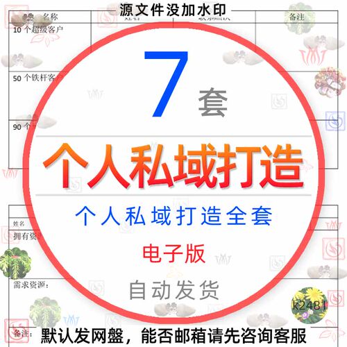 个人私域打造全流程sop朋友圈规划表格门店私域流量管理手册模板1