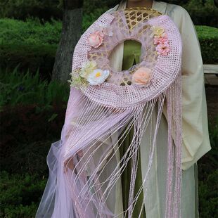 古风帷帽汉服斗笠纱帽超长流苏防晒防蚊氛围超仙纱幔帽子拍照道具