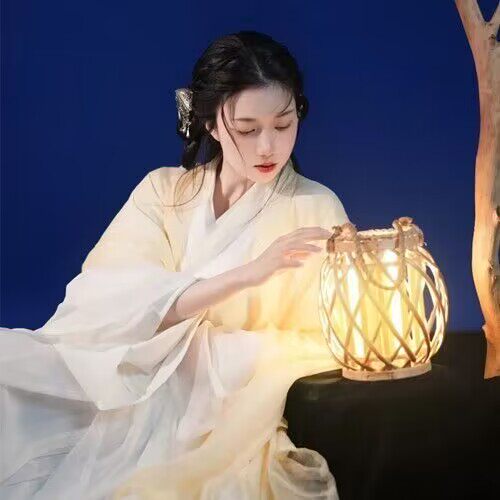 古风拍摄摄影编织手持木质灯笼昙花神明少女道具弓箭拍摄道具