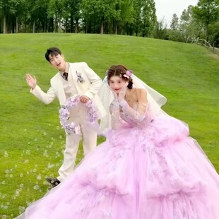 新款婚纱拍照手持道具古风粘花箜篌道具超仙配饰lolita唯美百搭