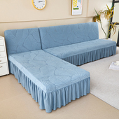 无扶手小沙发套罩弹力全包万能套直排裙边折叠沙发床组合防尘套罩