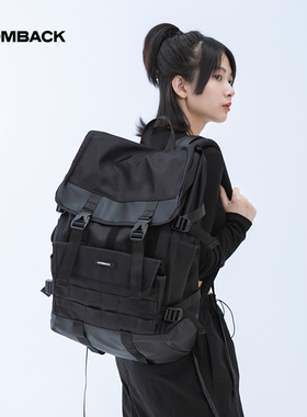 COMBACK 新款原创双肩包大容量电脑背包旅行学生书包国潮男