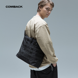 COMBACK潮流单肩斜挎包原创磁力扣旅行托特包大容量手提包通勤