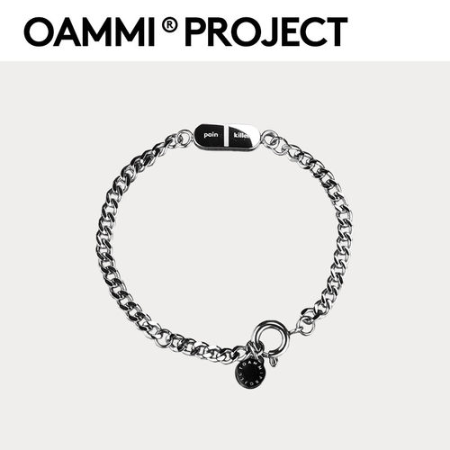 OAMMI原创小众设计钛钢药丸手链潮牌百搭设计简约嘻哈男韩女生 - 封面