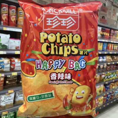 珍珍正品烧烤120g办公香辣味薯片