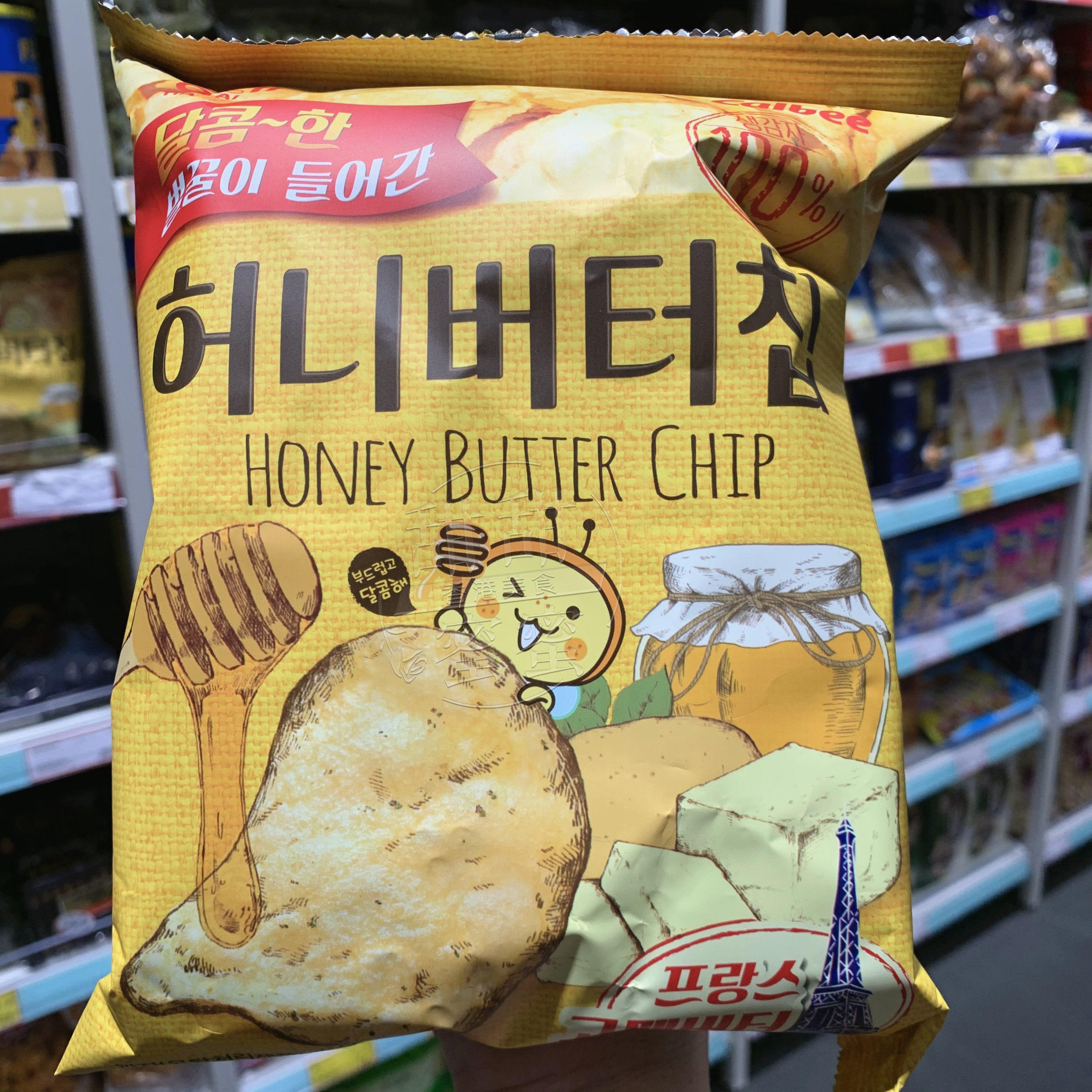香港代购 进口Calbee卡乐比蜂蜜牛油味薯片60g休闲膨化零食