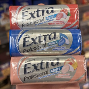 香港代购 益达进口EXTRA薄荷西瓜水蜜桃润喉薄荷清凉糖铁盒20g