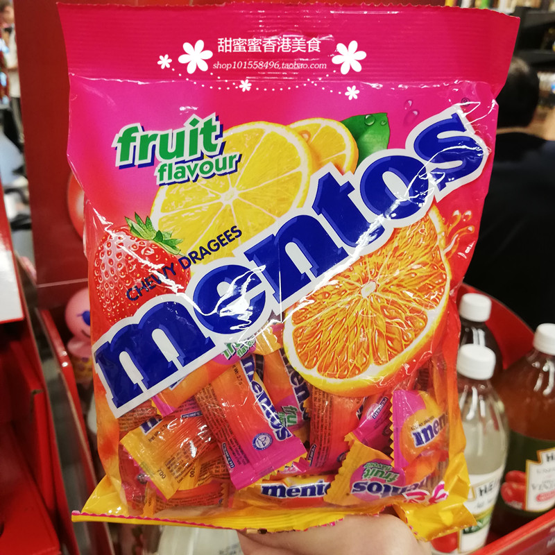 香港代购曼妥思Mentos fruit flavour万乐珠混合水果味软糖97.2g 零食/坚果/特产 传统糖果 原图主图