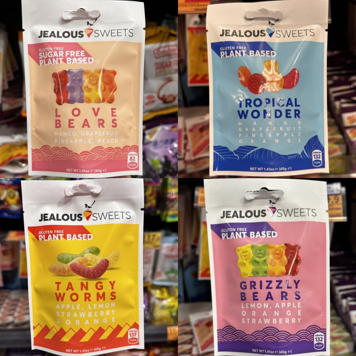 香港代购 JS纯素天然果汁杂果味/酸味虫虫/热带水果味熊仔软糖果