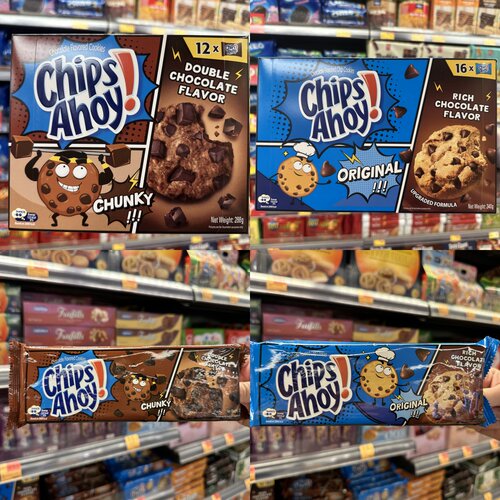 香港代购Chips Ahoy趣多多珍宝双重巧克力/原味/巧克力味曲奇饼干