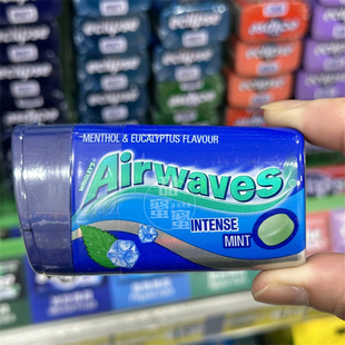 24.3g Super超凉薄荷味盒装 香港代购 进口爽浪劲浪口香糖Airwaves
