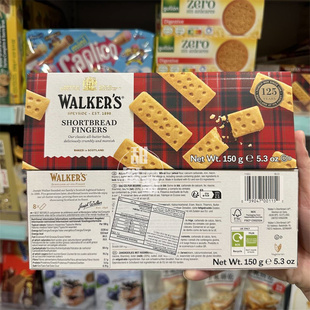 现货 香港代购 沃尔克斯Walkers 牛油手指酥饼盒装饼干零食150g