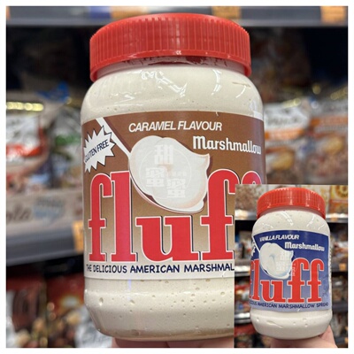 现货美国进口法罗夫fluff液体棉花糖香草草莓拉丝液态酱面包抹酱