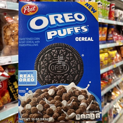香港代购 POST OREO 宝氏 奥利奥营养麦圈谷物早餐冲饮麦片283g