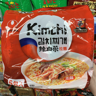 速食方便面120g×5连包 香港代购 韩国农心kimchi辣白菜拉面