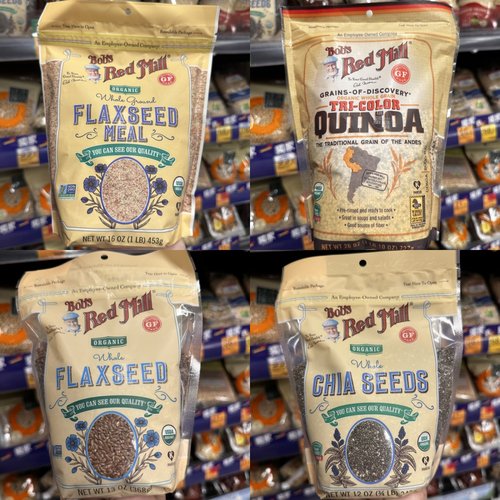 香港代购 BOB'S RED MILL有机亚麻籽粉/三色藜麦/奇亚籽冲饮