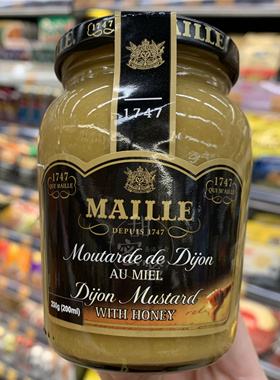 香港代购 MAILLE法式蜂蜜芥末酱 西式调味酱230g